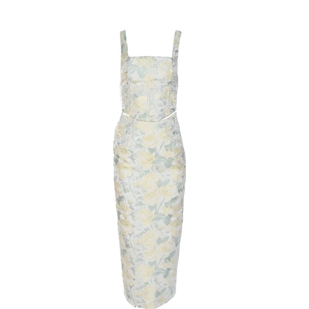 YLLW THE LABEL (YELLOW THE LABEL) - HARMONY MIDI SKIRT — SAGE FLORAL